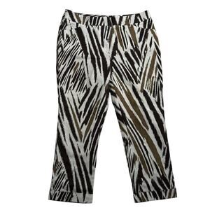 Chicos‎ So Slimming Crop Pant Size 0.5 / 6 Graphic Animal Print